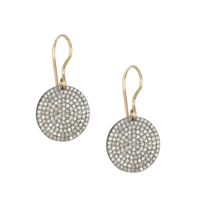 NINA GILIN  14K Gold & Diamond Circle Drop Earrings  $1,500