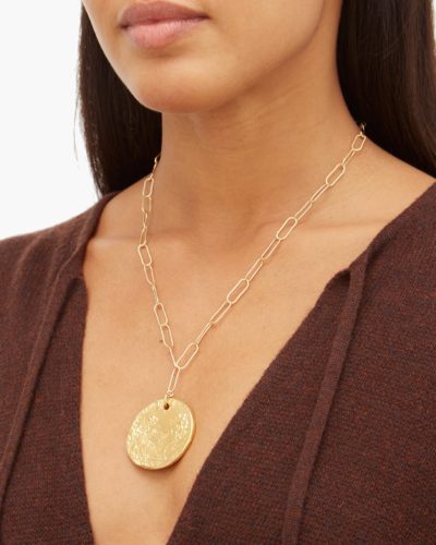 ALIGHIERI  Il Leone 24kt gold-plated necklace  $375