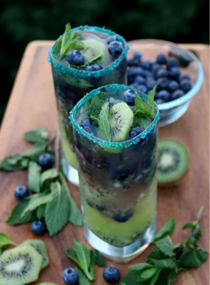 kiwi blueberry mojito