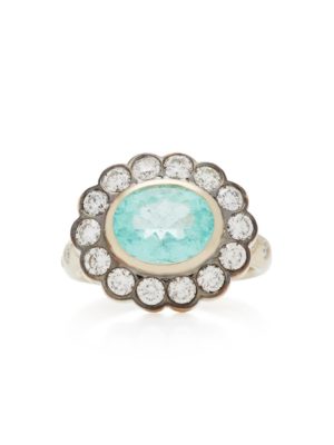 MARLO LAZ  14k white gold paraiba ring  SOLD OUT
