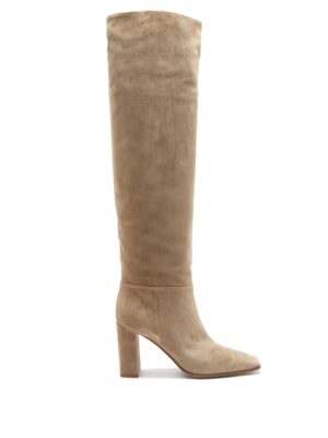 knee high suede boot