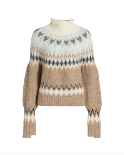 RAG & BONE  fran fair isle turtleneck sweater  $450