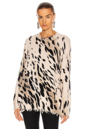 R13  Cheetah Oversized Sweater  $425