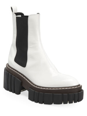 STELLA MCCARTNEY   emilie lug sole leather boots  $975