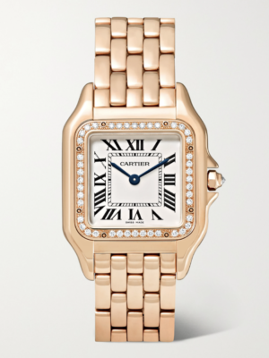 CARTIER  Panthère de Cartier medium 27mm 18-karat pink gold and diamond watch   $29,800