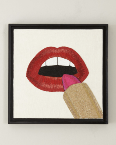 JONATHAN ADLER  Lipstick Beaded Wall Art  $895