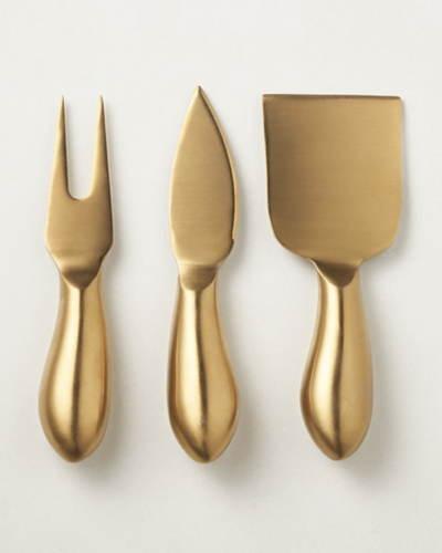 CB2  helms gold cheese knives set of 3  $20
