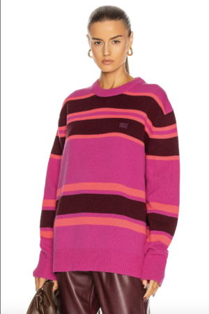ACNE STUDIOS  Nimah Face Striped Sweater  $360