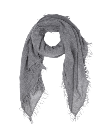 CHAN LUU  heather grey cashmere scarf  $280