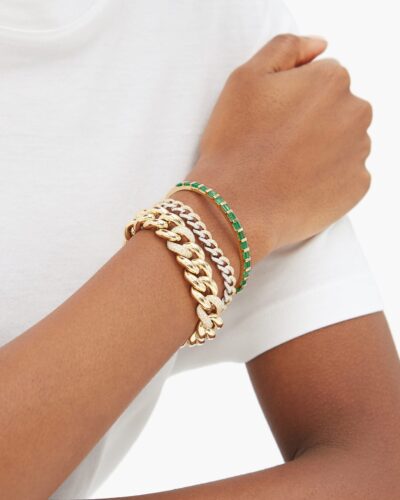 SHAY  Emerald & 18kt gold bracelet  $5,880