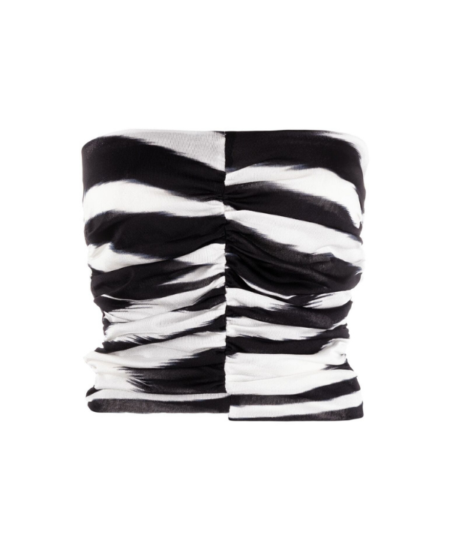 MISSONI  zebra-print strapless top  $1,070