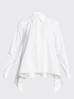 MICHAEL KORS COLLECTION Draped-Hem Button Down Poplin Shirt